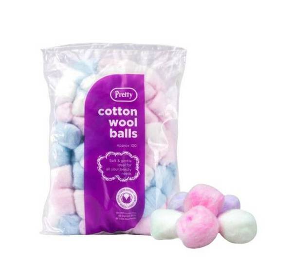 Pretty Colour Cotton Balls - 100